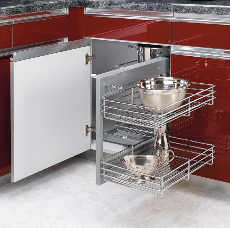 RevAShelf Blind Corner Optimizer for 15" Opening Chrome 5PSP15CR