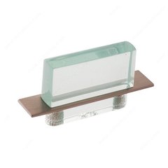 Clear 1-1/4 Inch Center to Center Brushed Nickel,Clear Cabinet Pull Clear 1-1/4 Inch Center to Center Brushed Nickel,Clear Cabinet Pull