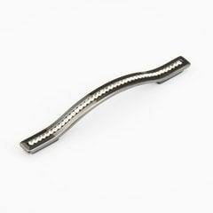 SkyeVale 5-1/16 Inch Center to Center Black Chrome/Crystal Cabinet Pull SkyeVale 5-1/16 Inch Center to Center Black Chrome/Crystal Cabinet Pull