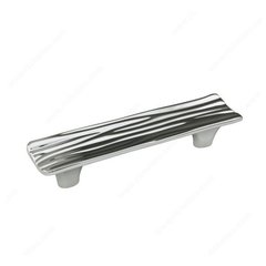 Striated 3-3/4 Inch Center to Center Chrome Cabinet Pull Striated 3-3/4 Inch Center to Center Chrome Cabinet Pull
