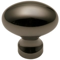 Solid Brass Knob 1-1/4" Dia Black Nickel Solid Brass Knob 1-1/4" Dia Black Nickel