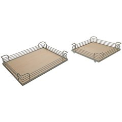 Arena Plus Tray Set (4) Chrome/Maple Arena Plus Tray Set (4) Chrome/Maple