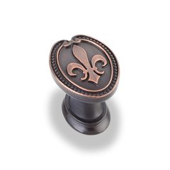 Bienville 1-5/16 Inch Diameter Dark Brushed Antique Copper Cabinet Knob Bienville 1-5/16 Inch Diameter Dark Brushed Antique Copper Cabinet Knob