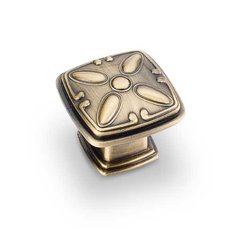 Milan 2 1-3/16 Inch Diameter Antique Brass Cabinet Knob Milan 2 1-3/16 Inch Diameter Antique Brass Cabinet Knob