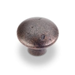 Belcastel 2 1-1/4 Inch Diameter Dark Machined Antique Copper Cabinet Knob Belcastel 2 1-1/4 Inch Diameter Dark Machined Antique Copper Cabinet Knob