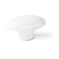 White Porcelain Oval Knob 1-3/8 inch Diameter White White Porcelain Oval Knob 1-3/8 inch Diameter White