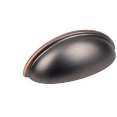 BCF 3 Inch cc Zinc Die Cast Cup Pull - Oil Rubbed Bronze Highlighted BCF 3 Inch cc Zinc Die Cast Cup Pull - Oil Rubbed Bronze Highlighted