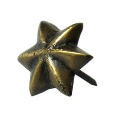 Small 6-Point Star Clavo 11/16 inch Diameter - Antique Brass Small 6-Point Star Clavo 11/16 inch Diameter - Antique Brass