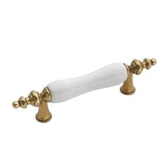 Tranquility 3 Inch Center to Center Lancaster Hand Polished & White Cabinet Pull Tranquility 3 Inch Center to Center Lancaster Hand Polished & White Cabinet Pull