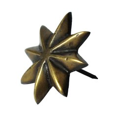 Medium 8-Point Star Clavo 1-1/2" Dia - Antique Brass Medium 8-Point Star Clavo 1-1/2" Dia - Antique Brass