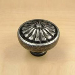 Hartford 1-1/4 Inch Diameter Aged Silver Cabinet Knob Hartford 1-1/4 Inch Diameter Aged Silver Cabinet Knob