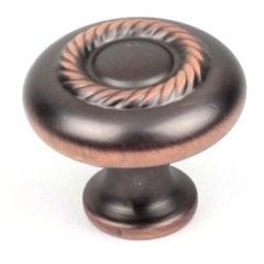 BCE 1-1/4 Inch Zinc Die Cast Knob - Oil Rubbed Bronze Highlighted BCE 1-1/4 Inch Zinc Die Cast Knob - Oil Rubbed Bronze Highlighted