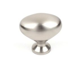 BCB 1-3/8 Inch Zinc Die Cast Oval Knob - Satin Nickel BCB 1-3/8 Inch Zinc Die Cast Oval Knob - Satin Nickel