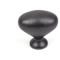 BCB 1-3/8 Inch Zinc Die Cast Oval Knob - Gun Metal BCB 1-3/8 Inch Zinc Die Cast Oval Knob - Gun Metal