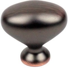 BCB 1-3/8 Inch Zinc Cast Oval Knob - Oil Rubbed Bronze Highlight BCB 1-3/8 Inch Zinc Cast Oval Knob - Oil Rubbed Bronze Highlight