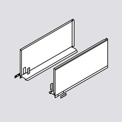 Legrabox F 22" Drawer Profile Left/Right Stainless Steel Legrabox F 22" Drawer Profile Left/Right Stainless Steel
