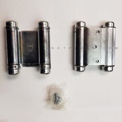 3023-3 3 inch Double Acting Half Surface Spring Hinge-Chrome 3023-3 3 inch Double Acting Half Surface Spring Hinge-Chrome