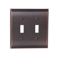 Candler Two Toggle Wall Plate Oil Rubbed Bronze Candler Two Toggle Wall Plate Oil Rubbed Bronze