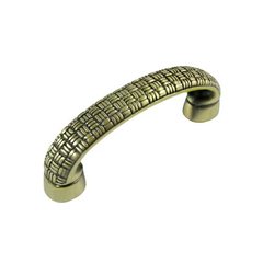 Rattan 3 Inch Center to Center Satin Antique Brass Cabinet Pull Rattan 3 Inch Center to Center Satin Antique Brass Cabinet Pull