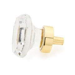 Fire 1-1/8 Inch Diameter Crystal/Polished Brass Cabinet Knob Fire 1-1/8 Inch Diameter Crystal/Polished Brass Cabinet Knob