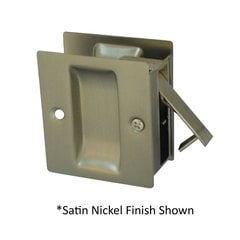 Pocket Door Lock Passage 2-1/2" X 2-3/4" Bright Chrome Pocket Door Lock Passage 2-1/2" X 2-3/4" Bright Chrome