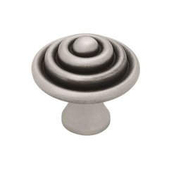 Circles & Scrolls 1-1/2 Inch Diameter Brushed Satin Pewter Cabinet Knob Circles & Scrolls 1-1/2 Inch Diameter Brushed Satin Pewter Cabinet Knob