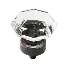 Traditional Classics 1-1/4 Inch Diameter Crystal/Oil Rubbed Bronze Cabinet Knob Traditional Classics 1-1/4 Inch Diameter Crystal/Oil Rubbed Bronze Cabinet Knob