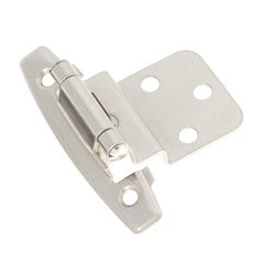 3/8" Inset Surface Mt. Hinge Pair Satin Nickel Self Close 3/8" Inset Surface Mt. Hinge Pair Satin Nickel Self Close