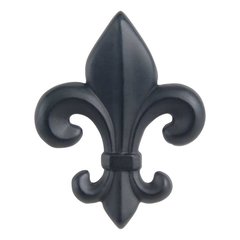 Fleur D'Lis 2-1/4 Inch Diameter Black Cabinet Knob Fleur D'Lis 2-1/4 Inch Diameter Black Cabinet Knob