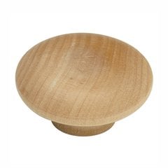 Natural Woodcraft Knob 2" Dia Unfinished Wood Natural Woodcraft Knob 2" Dia Unfinished Wood
