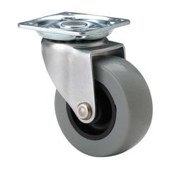 Industrial Caster With Swivel - Nickel & Grey Industrial Caster With Swivel - Nickel & Grey