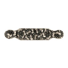 Florid Leaves 5 Inch Center to Center Satin Nickel Cabinet Pull Florid Leaves 5 Inch Center to Center Satin Nickel Cabinet Pull