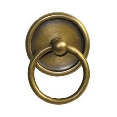 Ring Pulls 1-5/8 Inch Diameter Unlacquered Antique Brass Cabinet Ring Pull Ring Pulls 1-5/8 Inch Diameter Unlacquered Antique Brass Cabinet Ring Pull