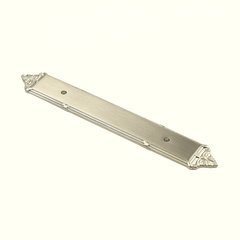 Georgian 3-3/4 Inch Center to Center Matte Satin Nickel Back-plate Georgian 3-3/4 Inch Center to Center Matte Satin Nickel Back-plate