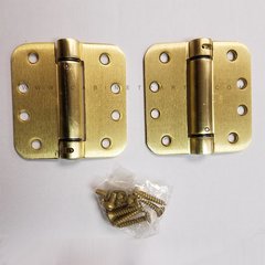 LB4312-400 5/8 inch Radius Corner Single Act Spring Hinge-Brass LB4312-400 5/8 inch Radius Corner Single Act Spring Hinge-Brass