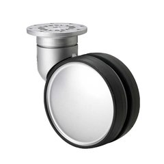 Dual Wheel Caster With Swivel - Aluminum Dual Wheel Caster With Swivel - Aluminum