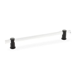 Lumiere Pull 8 inch Center to Center Clear Acrylic and Oil Rubbed Bronze Lumiere Pull 8 inch Center to Center Clear Acrylic and Oil Rubbed Bronze