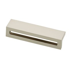 Urban Square 3-3/4 Inch Center to Center Satin Nickel Finger Pull Urban Square 3-3/4 Inch Center to Center Satin Nickel Finger Pull
