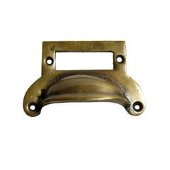 Bin Pulls 2-3/8 Inch Center to Center Unlacquered Antique Brass Cabinet Cup Pull Bin Pulls 2-3/8 Inch Center to Center Unlacquered Antique Brass Cabinet Cup Pull