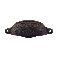 Chateau 3-15/16 Inch Center to Center Rust Cabinet Cup Pull Chateau 3-15/16 Inch Center to Center Rust Cabinet Cup Pull