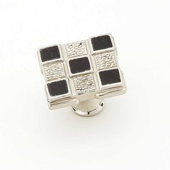 Avalon Bay 1-1/4 Inch Diameter Polished Nickel w/ Black Mother Pearl Inlay Cabinet Knob Avalon Bay 1-1/4 Inch Diameter Polished Nickel w/ Black Mother Pearl Inlay Cabinet Knob