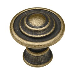 Kentworth 1-3/8 Inch Diameter Burnished Antique Brass Cabinet Knob Kentworth 1-3/8 Inch Diameter Burnished Antique Brass Cabinet Knob