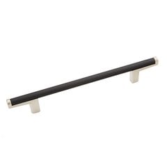 Regatta 5-1/16 Inch Center to Center Matte Black/Satin NIckel Cabinet Pull Regatta 5-1/16 Inch Center to Center Matte Black/Satin NIckel Cabinet Pull