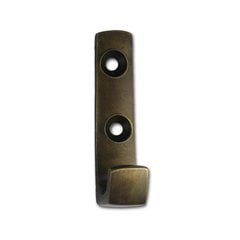 Squared Single Hook 1-3/4 inch L x 3/8 inch W - Antique Brass Squared Single Hook 1-3/4 inch L x 3/8 inch W - Antique Brass
