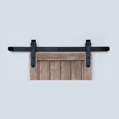 Designer Barn Door Rolling Hardware & 8' Track Smooth Iron Designer Barn Door Rolling Hardware & 8' Track Smooth Iron