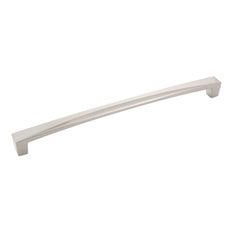 Crest Collection Pull 8-13/16 inch Center to Center Satin Nickel Crest Collection Pull 8-13/16 inch Center to Center Satin Nickel