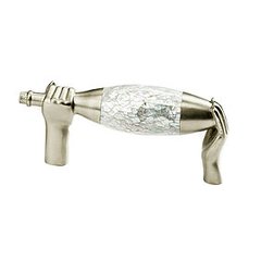 Wine Themes 6 Inch Center to Center Satin Nickel/Mother of Pearl Cabinet Pull Wine Themes 6 Inch Center to Center Satin Nickel/Mother of Pearl Cabinet Pull