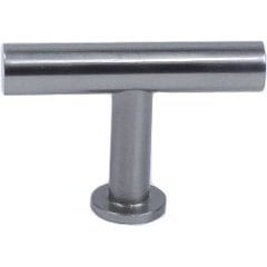 Modern Geo 2 inch Solid Brass T-Knob - Matte Satin Nickel Modern Geo 2 inch Solid Brass T-Knob - Matte Satin Nickel