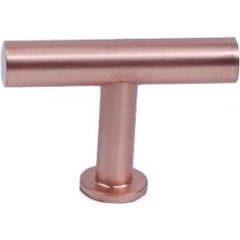 Modern Geo 2 inch Solid Brass T-Knob - Satin Rose Gold Modern Geo 2 inch Solid Brass T-Knob - Satin Rose Gold