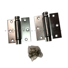 LB4310-350 Square Corner Single Act Spring Hinge - Chrome LB4310-350 Square Corner Single Act Spring Hinge - Chrome